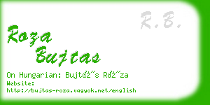 roza bujtas business card